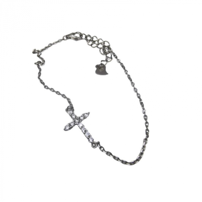 Bratara din Argint 925 Cruce Rodiata cu Zirconii [2]