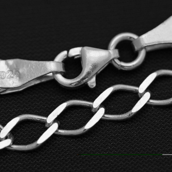 Bratara din Argint 925 Unisex cu Zale Ovale [4]