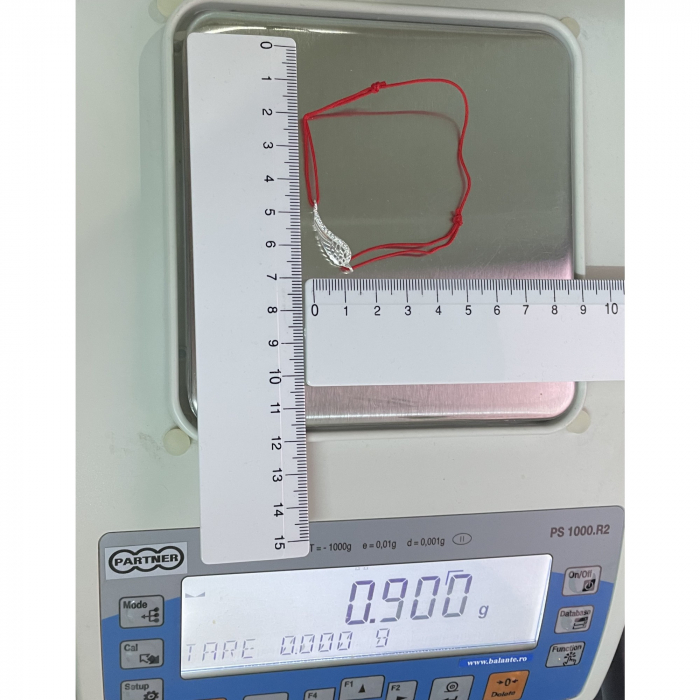 Bratara Snur Reglabil, Argint 925, Aripa cu Pietre, Jolie Silver, 0.9 g, 2.5 cm x 0.8 cm [4]