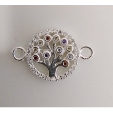 Bratara Snur Reglabil, Argint 925, Copacel in Cerc cu Zirconii, Jolie Silver [1]
