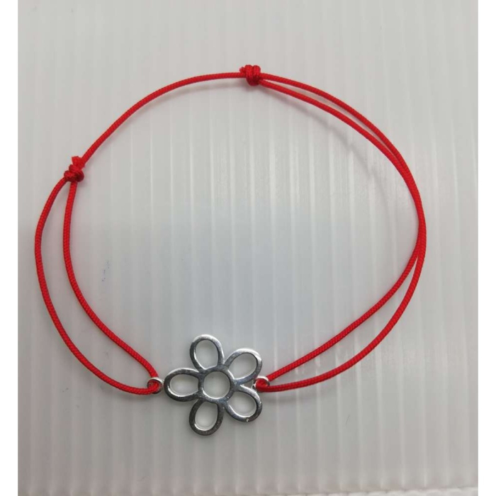 Bratara Snur Reglabil, Argint 925, Floare 5 Petale, Jolie Silver, 1.1 g, 2 cm x 2 cm [2]