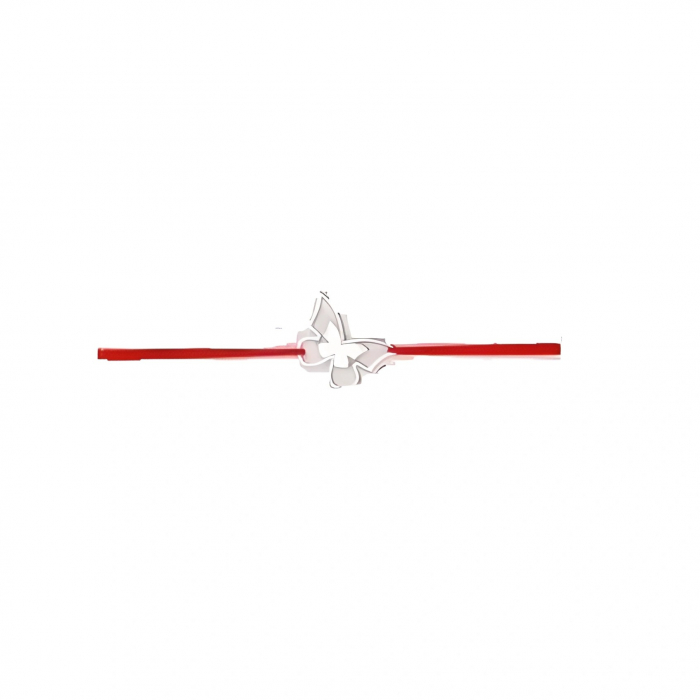 Bratara Snur Reglabil, Argint 925, Fluturas in Fluturas, Jolie Silver, 0.6 g, 1 cm x 1 cm [4]