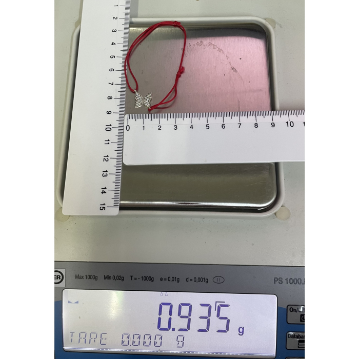 Bratara Snur Reglabil, Argint 925, Fluture Cu Zirconii, Jolie Silver, 0.9 g, 2 cm x 1.2 cm [6]