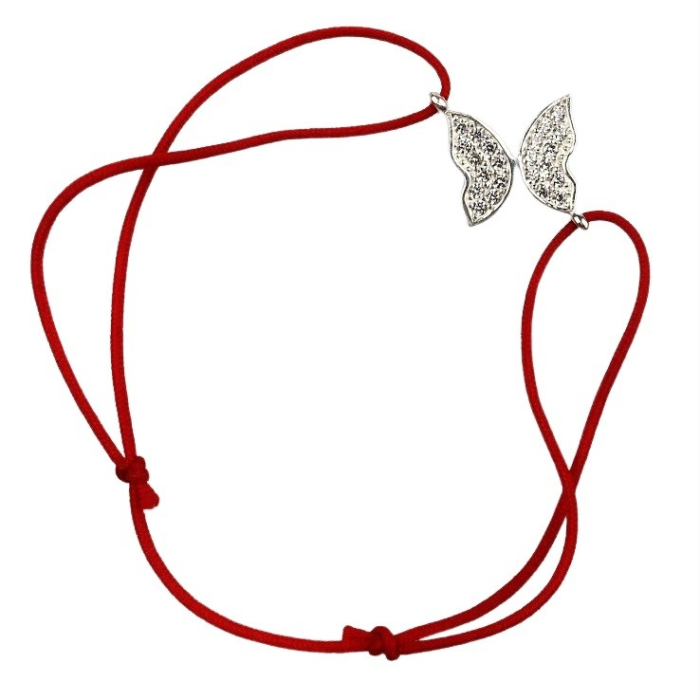 Bratara Snur Reglabil, Argint 925, Fluture Cu Zirconii, Jolie Silver, 0.9 g, 2 cm x 1.2 cm [3]