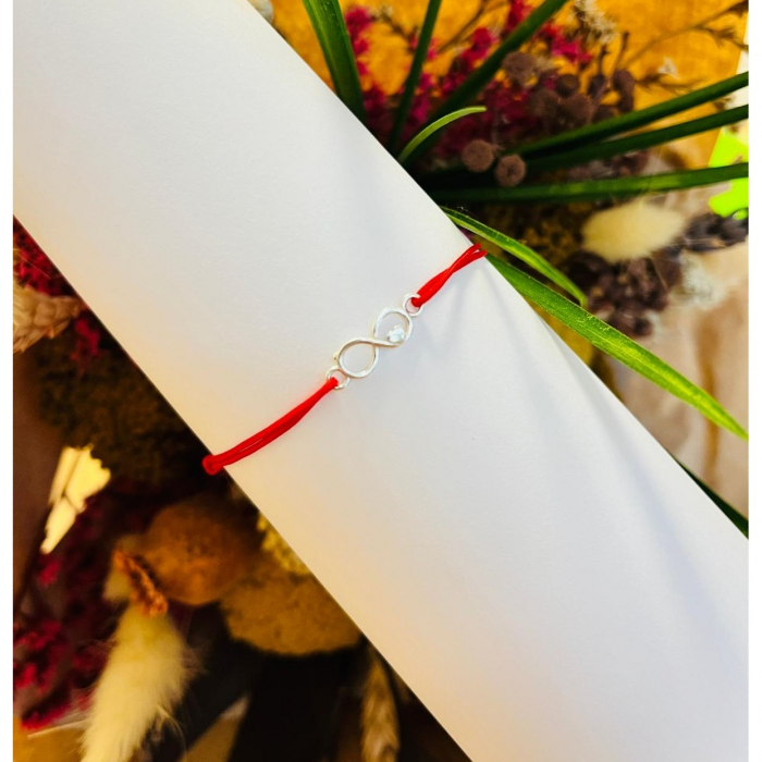 Bratara Snur Reglabil, Argint 925, Infinit Cu Inima, Jolie Silver, 0.5 g, 1.5 cm x 0.5 cm [5]