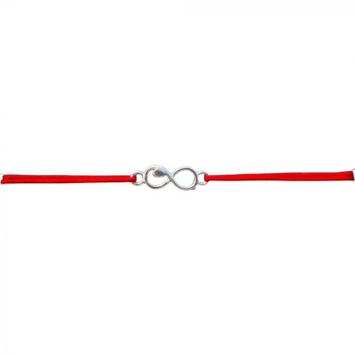 Bratara Snur Reglabil, Argint 925, Infinit Cu Inima, Jolie Silver, 0.5 g, 1.5 cm x 0.5 cm [1]