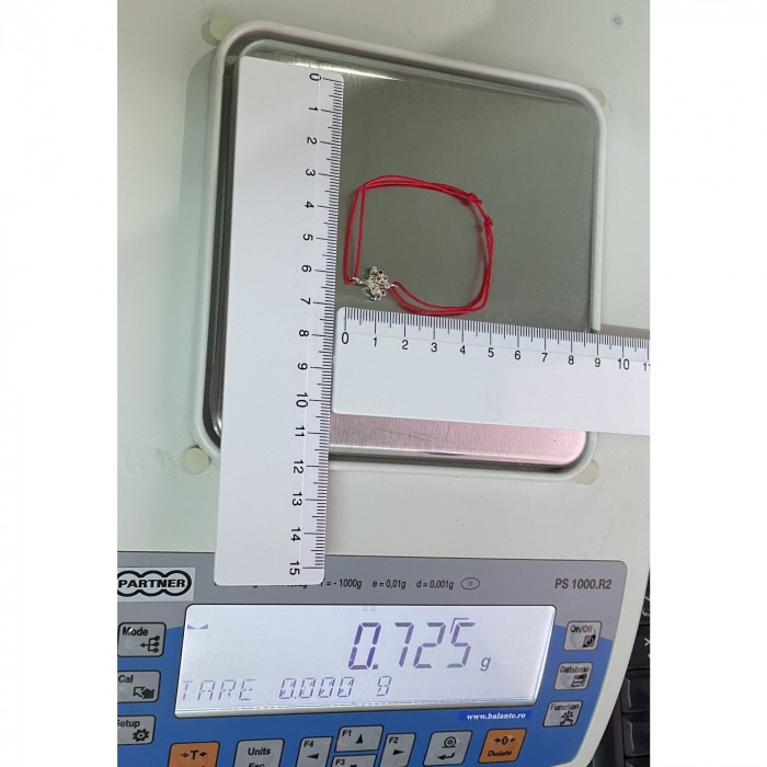 Bratara Snur Reglabil, Argint 925, Pom cu Pietre Colorate, Jolie Silver, 0.7 g, 2 cm x 1.2 cm [5]
