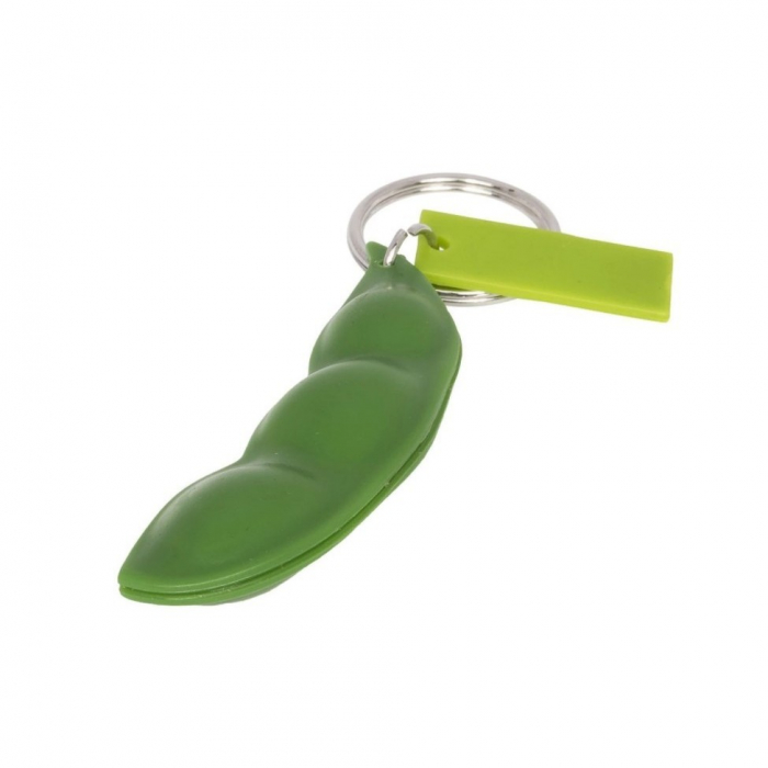 Breloc pastaie de mazare antistres, poliuretan, verde [2]