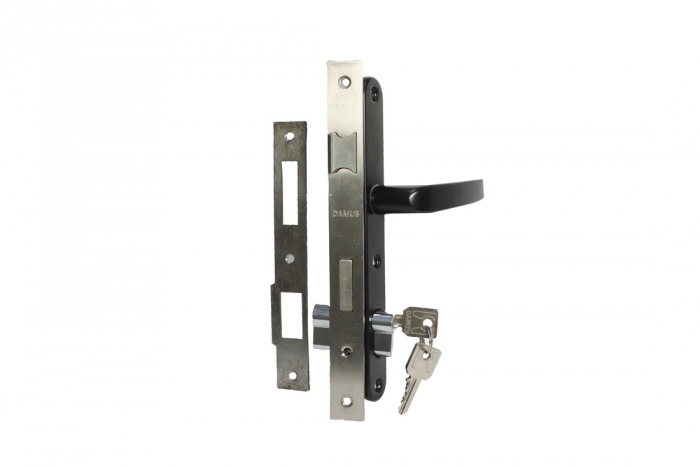 Broasca cu butuc si silduri NEAGRA pentru usa (yala) [2]