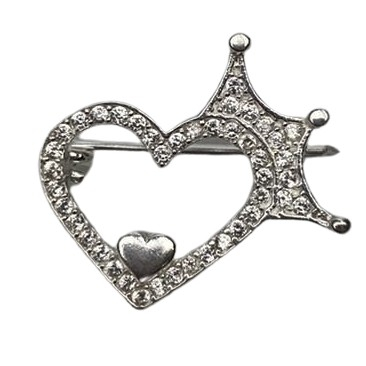 Brosa Argint 925 Inima si Coronita [5]