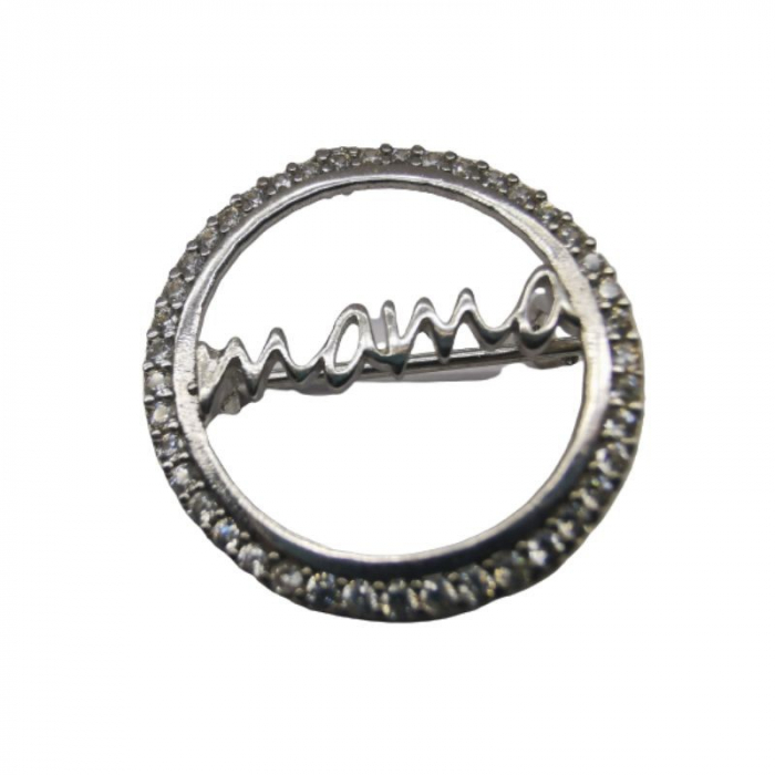 Brosa Argint 925 Mama cu Zirconii [1]