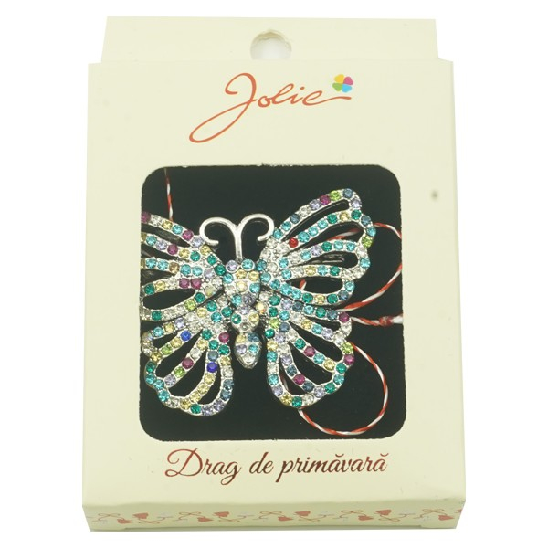 Brosa Multicolora Jolie model Fluture Pietre [1]