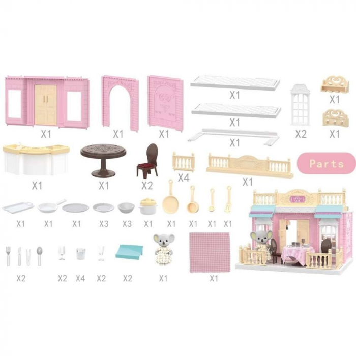 Bucatarie pentru papusi cu mobilier si figurina [5]