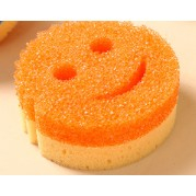 Burete de Vase, Flippy, Rotund Model Smiley Face, 10x4 cm, Portocaliu [1]