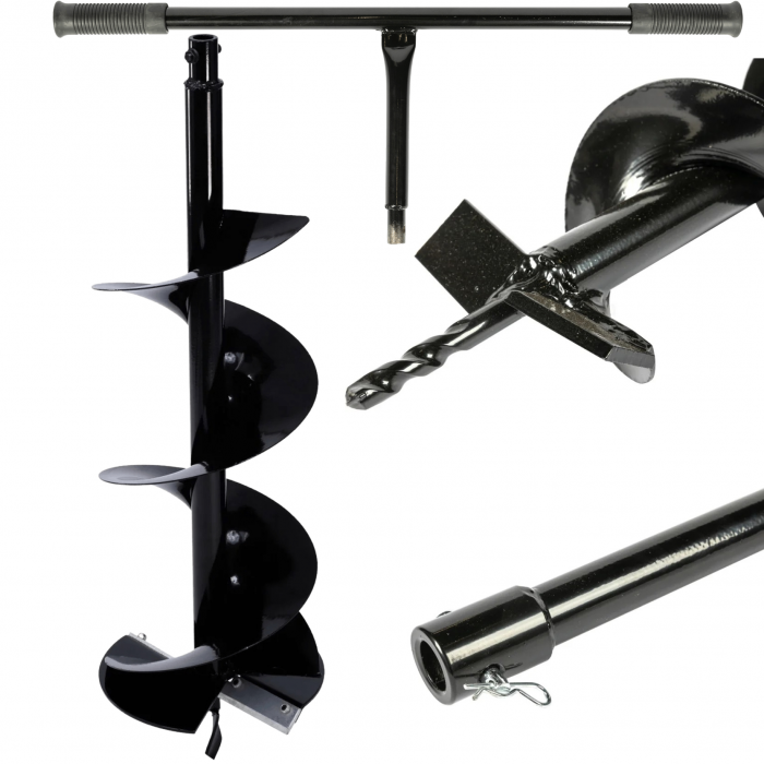 Burghiu de pamant pentru motoburghiu 150 mm x 800 mm + Maner manual [1]