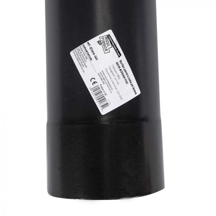 Burlan pentru soba pe lemne, 120 mm, Gri mat [4]