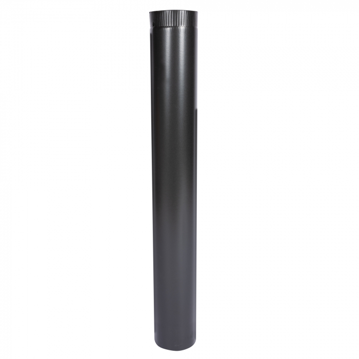 Burlan pentru soba pe lemne, 90 cm, 120 mm, Gri mat [1]