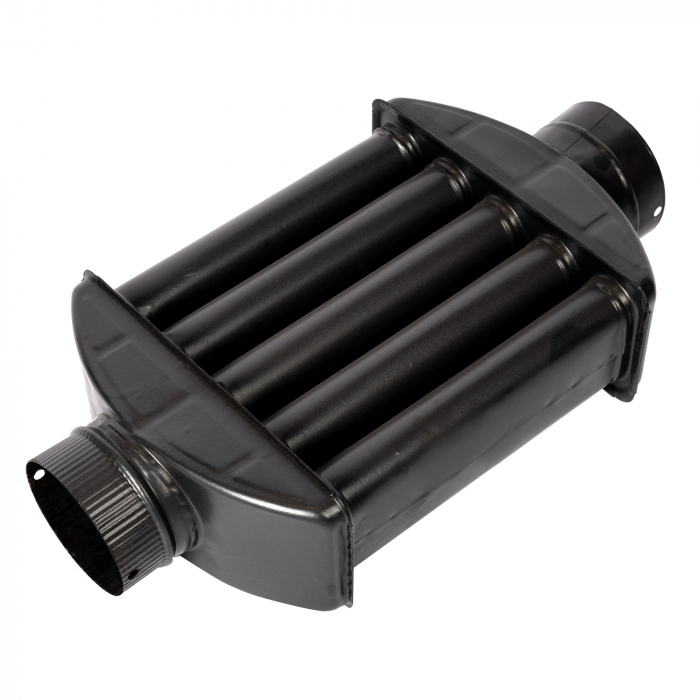 Burlan recuperator caldura plat, 130 mm, Gri mat [4]