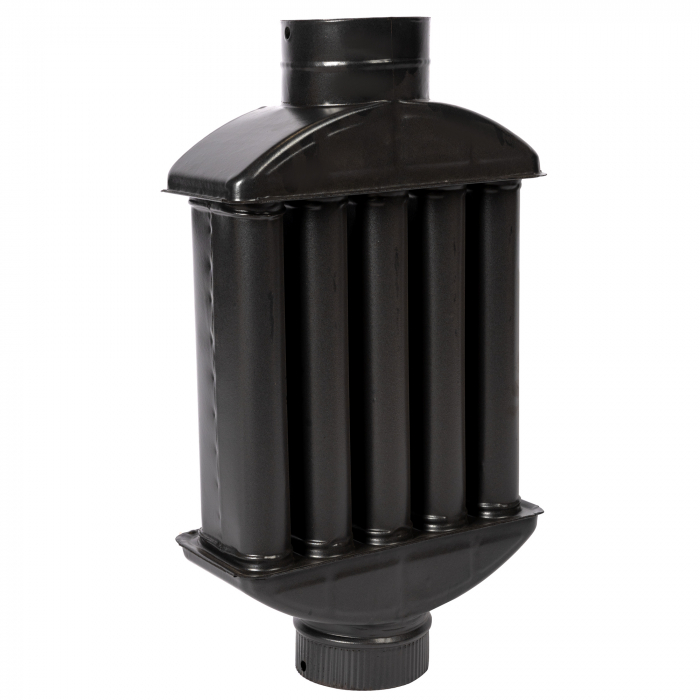 Burlan recuperator caldura plat, 130 mm, Gri mat [2]