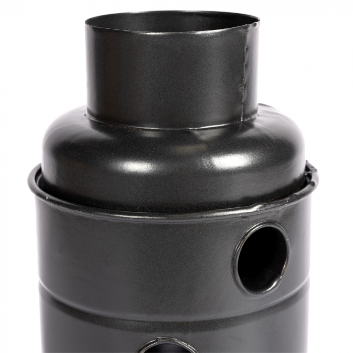 Burlan recuperator caldura, rotund, 120 mm, Gri mat [2]