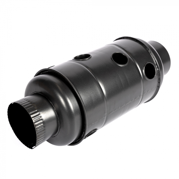 Burlan recuperator caldura, rotund, 120 mm, Gri mat [3]