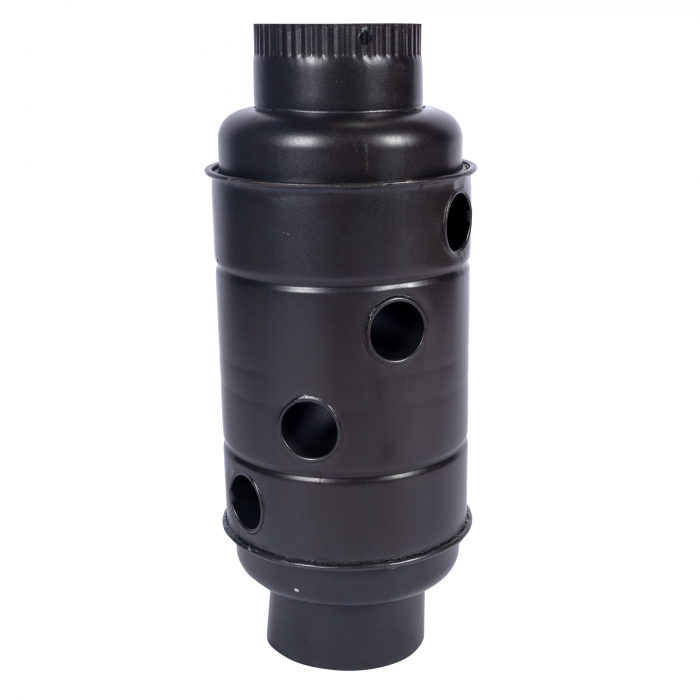 Burlan recuperator caldura, rotund, 130 mm, Gri mat [1]