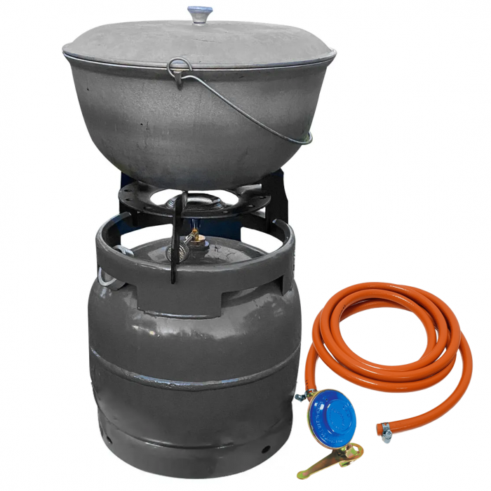 Butelie camping, cu guler si suport, capacitate 8L + Kit reglabil GPL RH-10 + Tub flex 2M+2 Coliere [1]