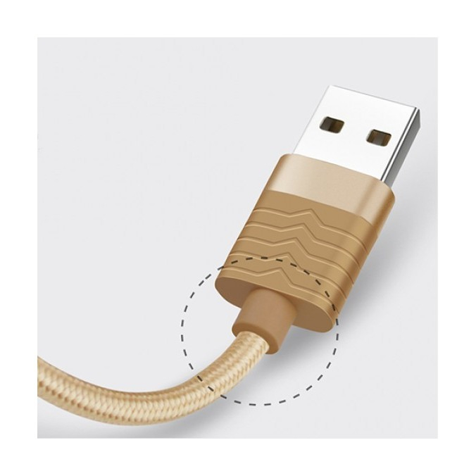 Cablu date Fineblue F-C7 MicroUSB Auriu 1 m [4]