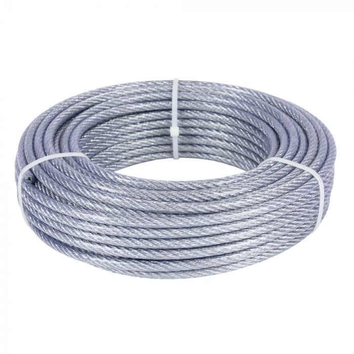 Cablu otel zincat Micul Fermier, plastifiat, diametru 5-6.5mm, lungime 25m [1]