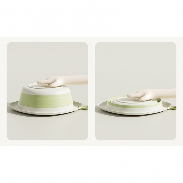 Cada Pliabila pentru Baie pentru Copii, Flippy, Cadita pentru Bebelusi, Model Romb cu Balon, Verde, 31.5x31.5x3.5 cm, 3L [10]