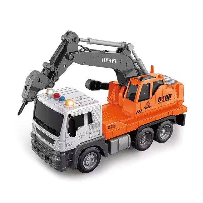 Camion excavator cu picamer, lumini si sunete, City Truck, 29 x 15 x 10 cm [1]