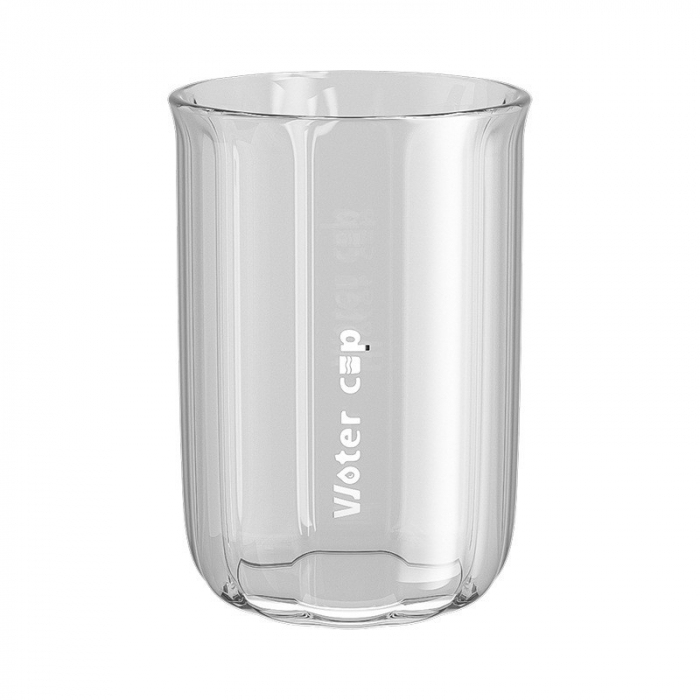 Cana de Apa pentru Clatit, Flippy, pentru Periuta de Dinti, 200 ml, 10.4 x 7.3 cm, Gri Transparent [4]