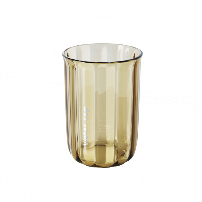 Cana de Apa pentru Clatit, Flippy, pentru Periuta de Dinti, 200 ml, 10.4 x 7.3 cm, Maro Transparent [6]