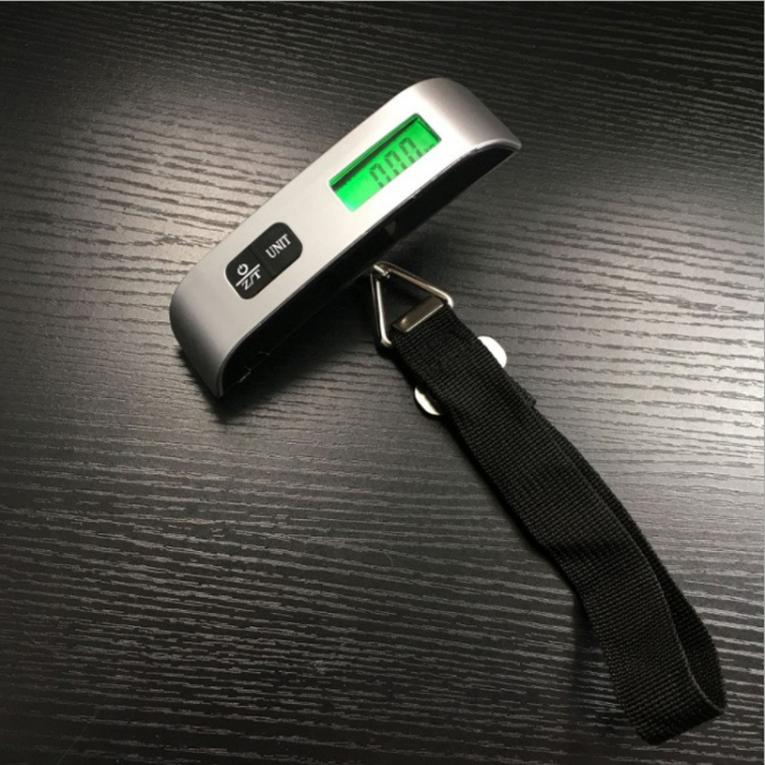 Cantar Digital de Mana Curea, Flippy, Cantar Portabil, Cantarire Bagaje, Capacitate 50 kg, Functie de Tara, 12.5 x 2.8 x 2.8 cm, Alb-Negru [5]