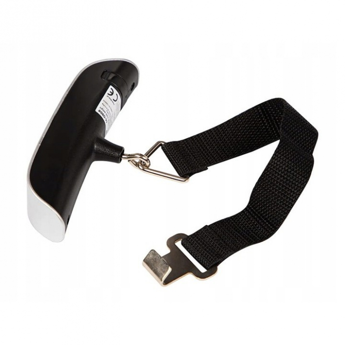 Cantar Digital de Mana Curea, Flippy, Cantar Portabil, Cantarire Bagaje, Capacitate 50 kg, Functie de Tara, 12.5 x 2.8 x 2.8 cm, Alb-Negru [11]