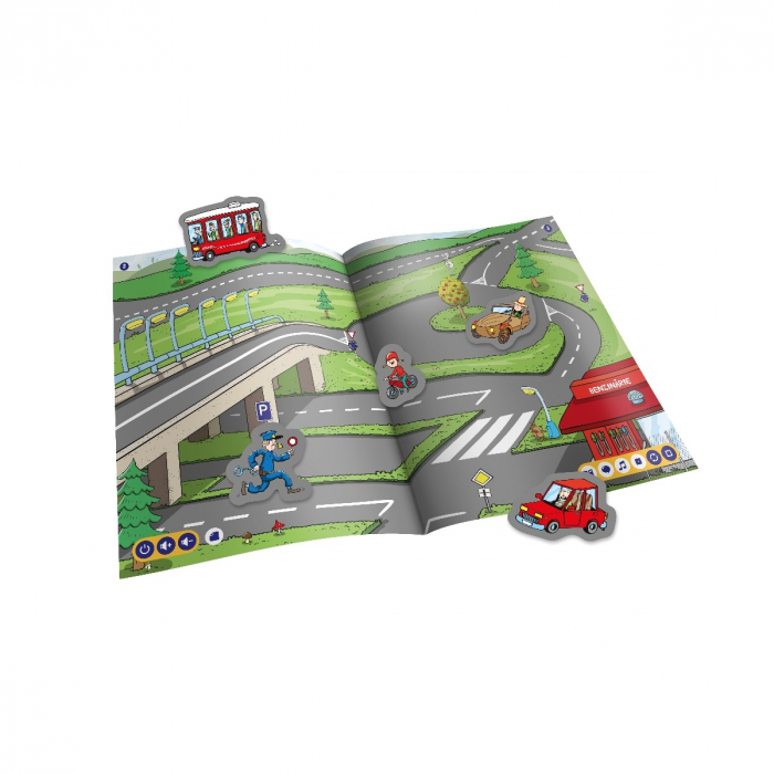Carte cu autocolante, Raspundel Istetel - Mijloace de transport [1]