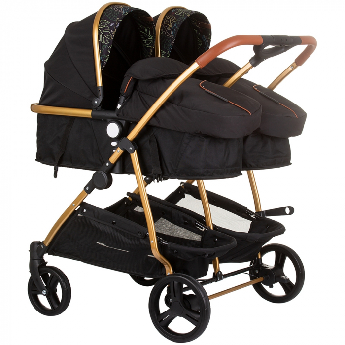 Carucior gemeni Chipolino Duo Smart 2 in 1 obsidian leaves [1]
