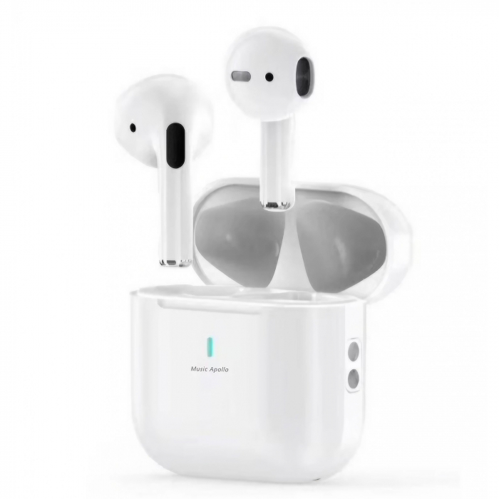 Casti wireless, Apollo T14, IP7, 400 mAh, Bluetooth 5.3, Control Atingere, TWS, Anulare Zgomot ANC, Sunet HiFi, Afisare LED, Alb [1]
