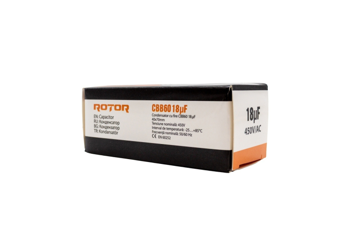 CBB60 Condensator cu fire 18µF 35x62 mm 450V ROTOR [2]