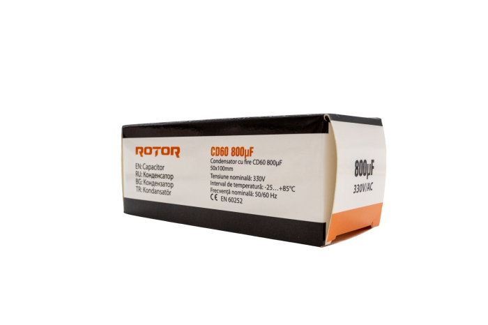 CD60 Condensator cu fire 800µF 50x100 mm 330V ROTOR [2]