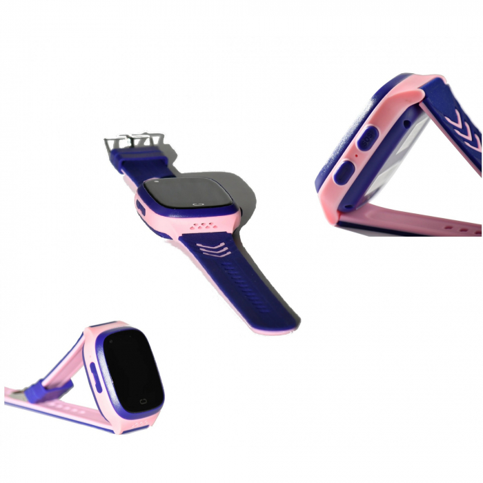 Ceas Smartwatch Flippy, Pentru Copii, LT31E-4G cu Functie Telefon, Localizare GPS, Istoric Traseu, Apel de Monitorizare, Camera, Mov/Roz [6]