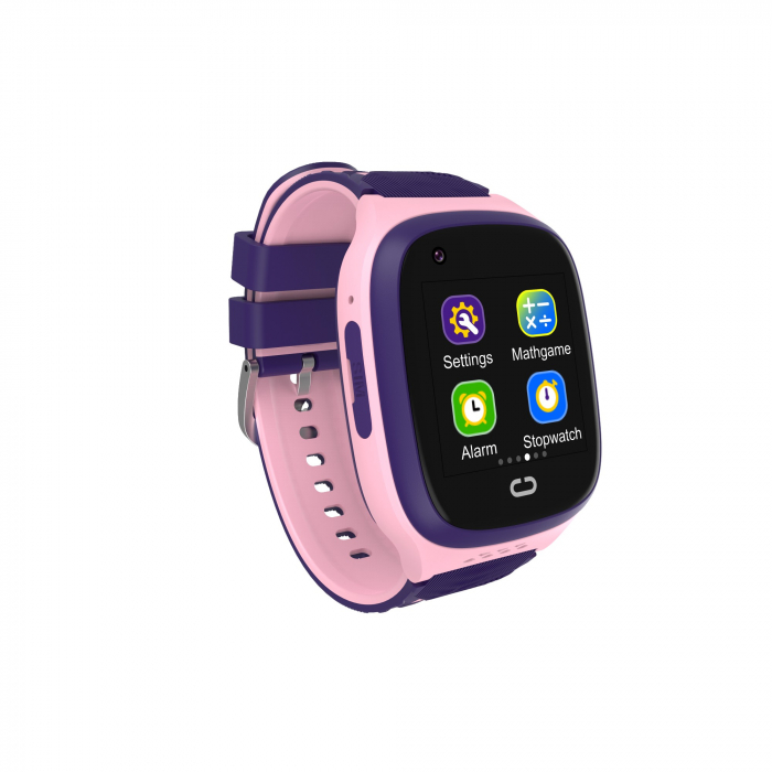 Ceas Smartwatch Flippy, Pentru Copii, LT31E-4G cu Functie Telefon, Localizare GPS, Istoric Traseu, Apel de Monitorizare, Camera, Mov/Roz [1]