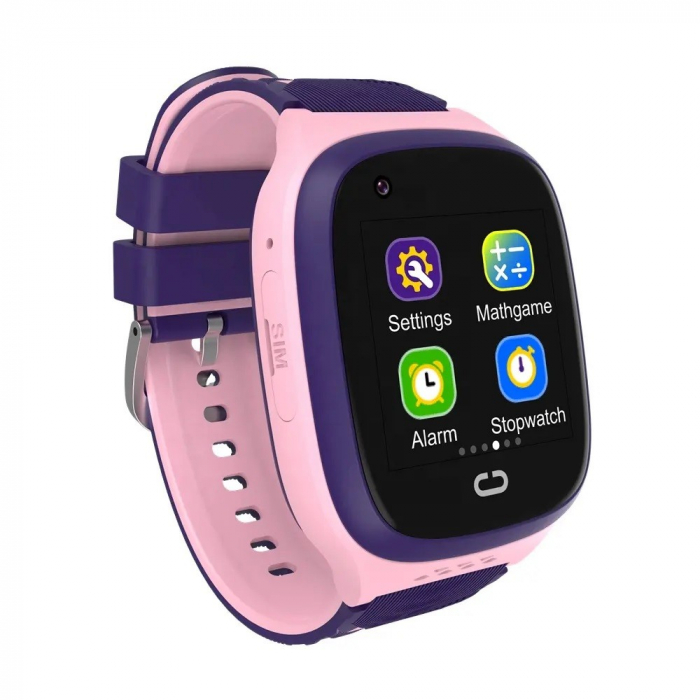 Ceas Smartwatch Flippy, Pentru Copii, LT31E-4G cu Functie Telefon, Localizare GPS, Istoric Traseu, Apel de Monitorizare, Camera, Mov/Roz [5]