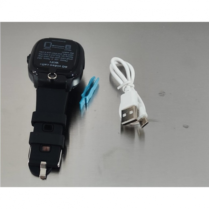 Ceas Smartwatch Flippy, Pentru Copii, Model Y36, cu Functie Telefon, 4G, Localizare LBS, Istoric Traseu, Monitorizare Spion, Apel Video, Rezistent la Apa, Negru [7]