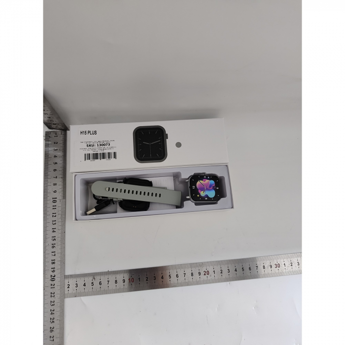 Ceas Smartwatch, H15, Apeluri Bluetooth, display 1.81 inch, rezolutie 240*284, Argintiu [2]