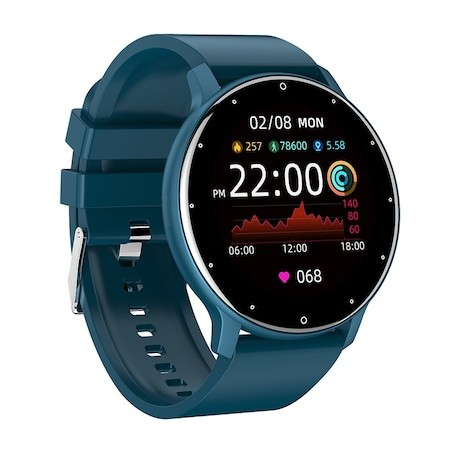 Ceas smartwatch si bratara fitness Flippy ZL02D, oxigen, ritm cardiac, pedometru, notificari, IP67, Compatibil cu Android/iOS, vibratii, multi sport, Albastru inchis [2]