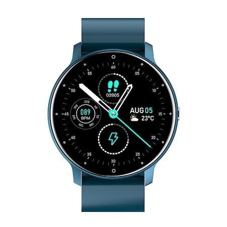 Ceas smartwatch si bratara fitness Flippy ZL02D, oxigen, ritm cardiac, pedometru, notificari, IP67, Compatibil cu Android/iOS, vibratii, multi sport, Albastru inchis [4]