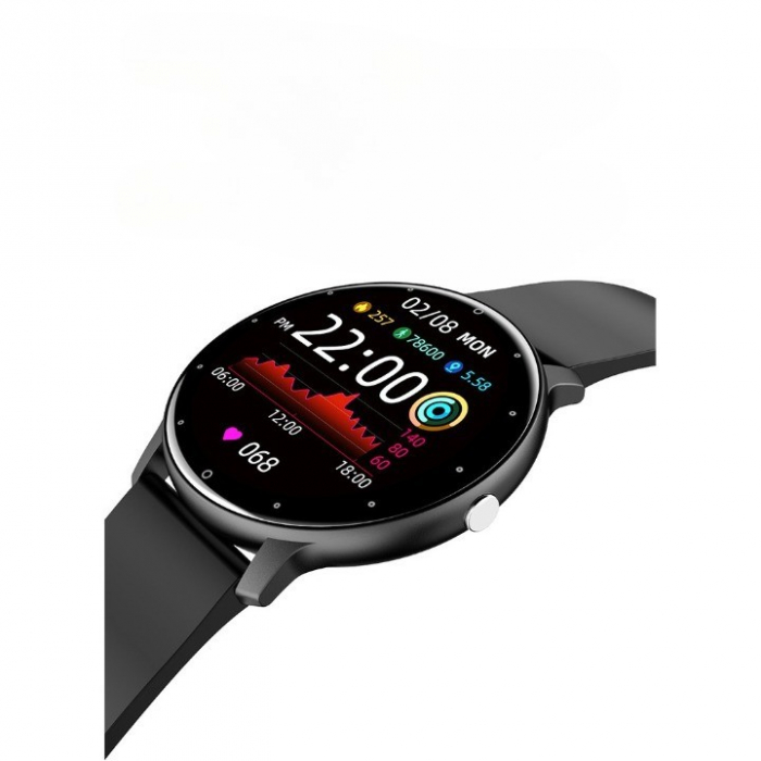 Ceas smartwatch si bratara fitness Flippy ZL02D, oxigen, ritm cardiac, pedometru, notificari, IP67, Compatibil cu Android/iOS, vibratii, multi sport, Negru [6]