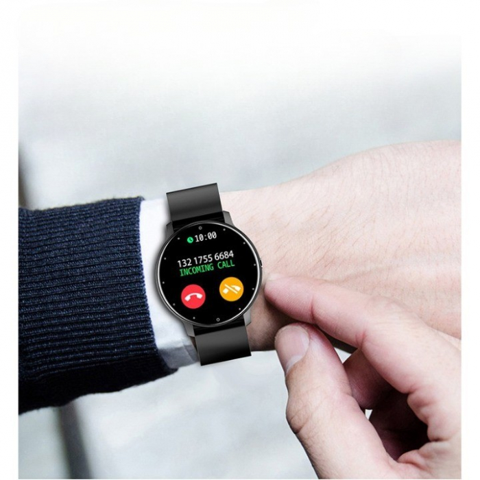 Ceas smartwatch si bratara fitness Flippy ZL02D, oxigen, ritm cardiac, pedometru, notificari, IP67, Compatibil cu Android/iOS, vibratii, multi sport, Negru [7]