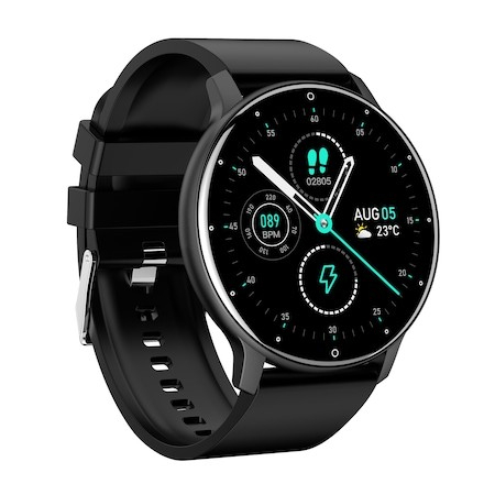 Ceas smartwatch si bratara fitness Flippy ZL02D, oxigen, ritm cardiac, pedometru, notificari, IP67, Compatibil cu Android/iOS, vibratii, multi sport, Negru [5]
